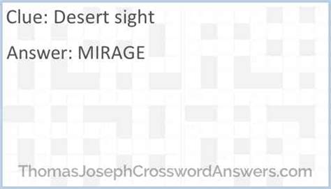 desert sight crossword puzzle clue